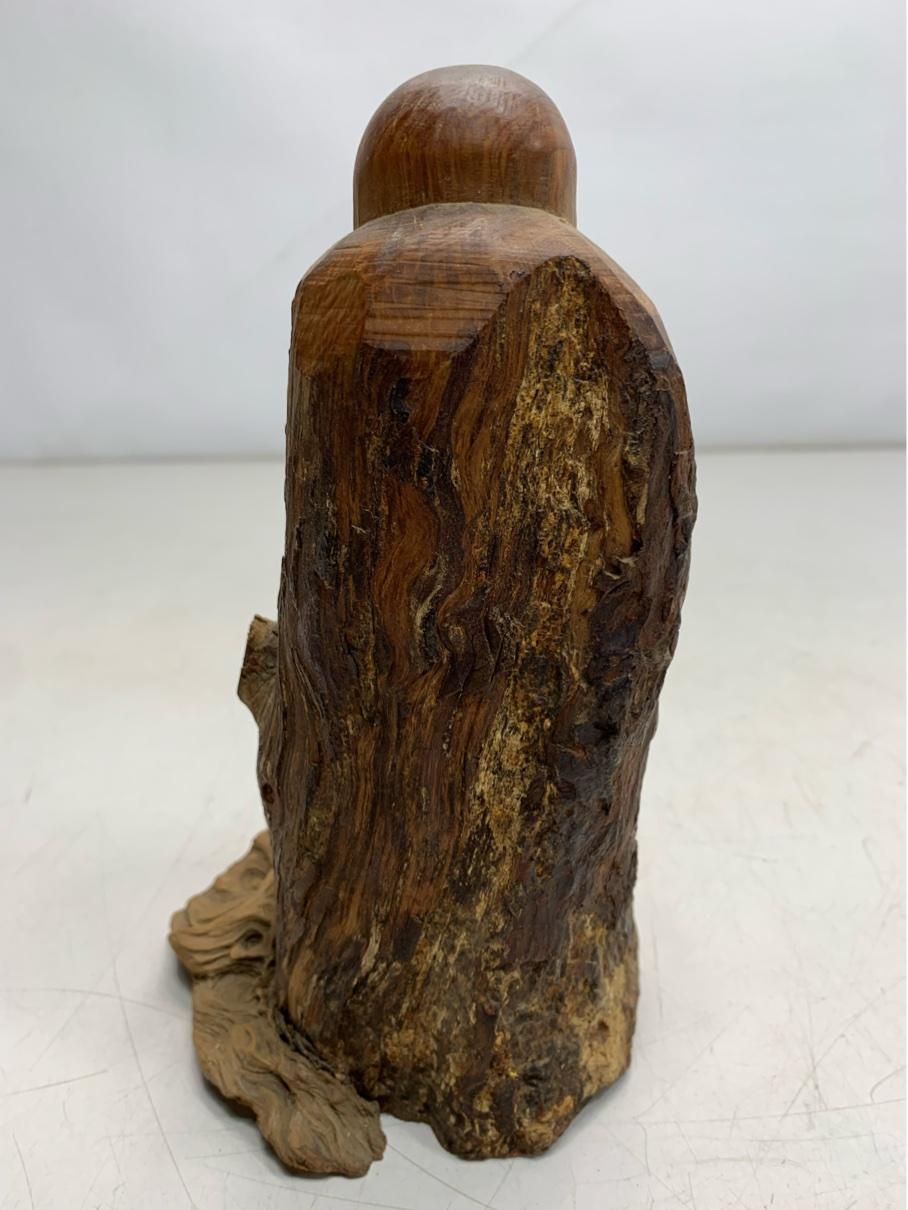 希少 達磨大師 だるま 天然木 木製 一刀彫 木彫り アンティーク