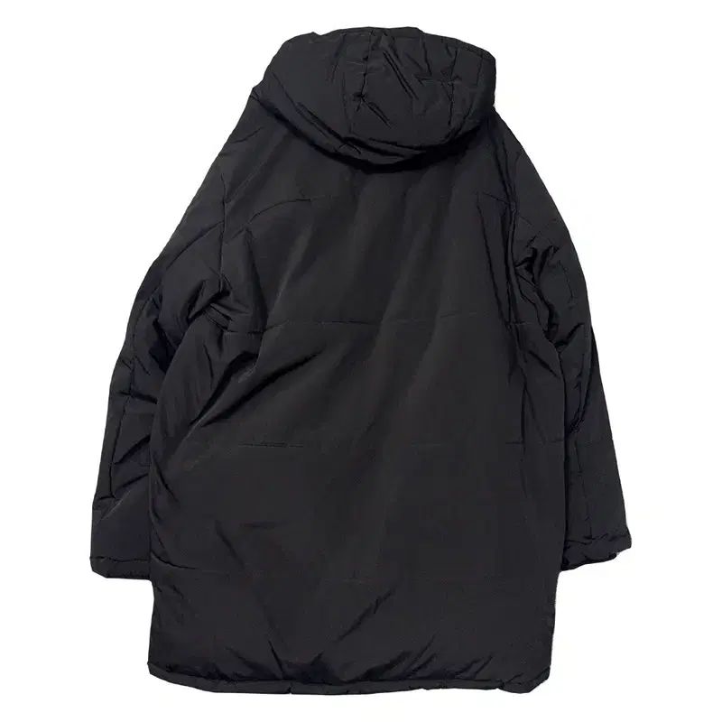 ZARA ブラック フード ロング ダウン M - メルカリ