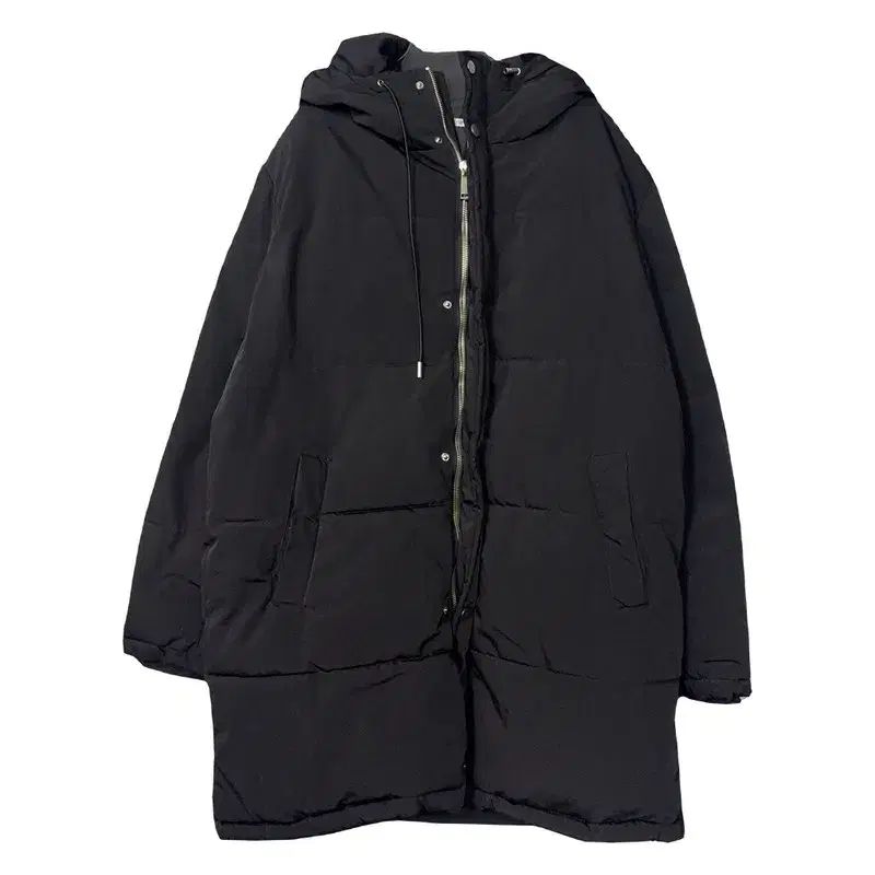 ZARA ブラック フード ロング ダウン M - メルカリ