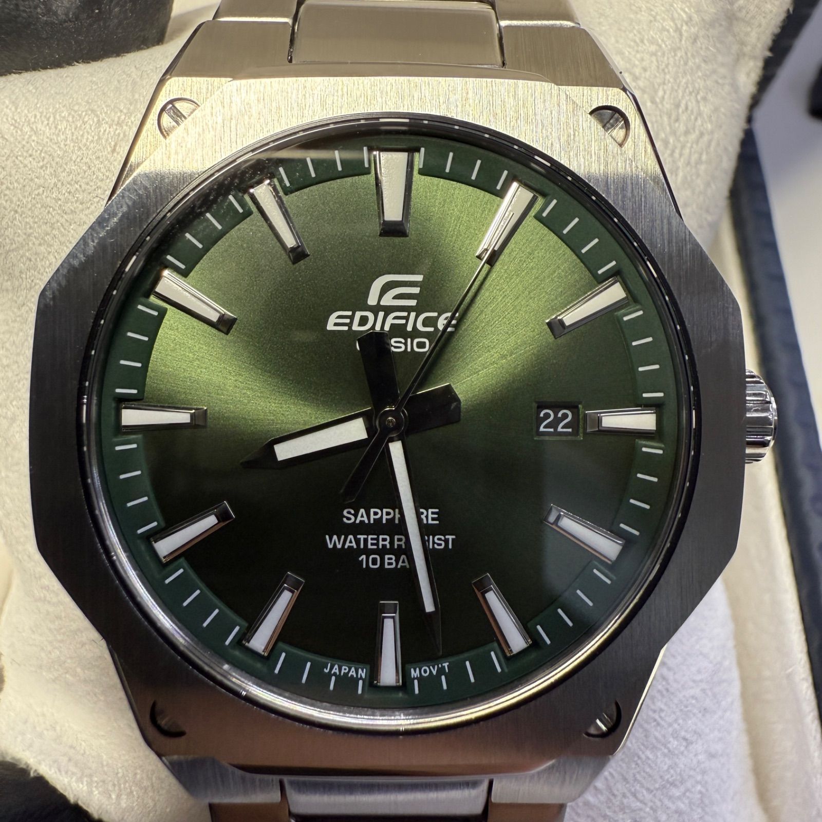 希少/新品電池 CASIO エディフィス メンズ 10気圧防水 クオーツ 未使用☆カシオ EFR-S108☆CASIO EDIFICE エディフィス ステンレス