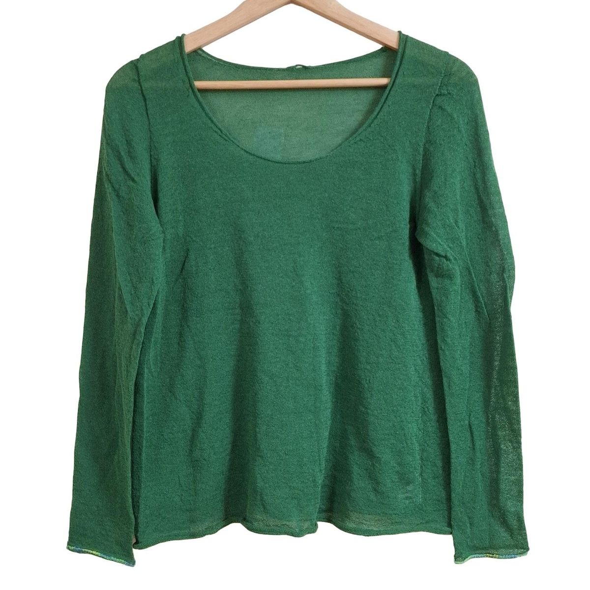 【美品】PALLAS PALACE パラスパレス ニット グリーン F Pallas Palace(パラスパレス) 長袖セーター サイズ0 XS レディース