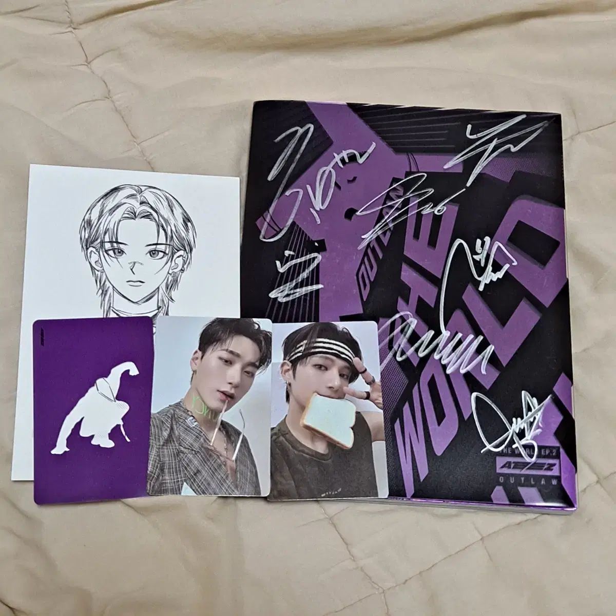 ATEEZ OUTLAW サイン入りアルバム サン ジョンウ トレカ 含む