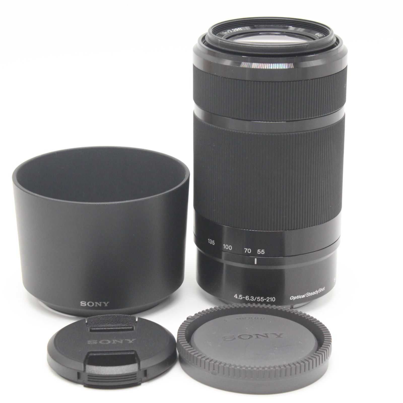嬉しいフード付き！□極上品□ SONY SEL55210 ブラック - メルカリ