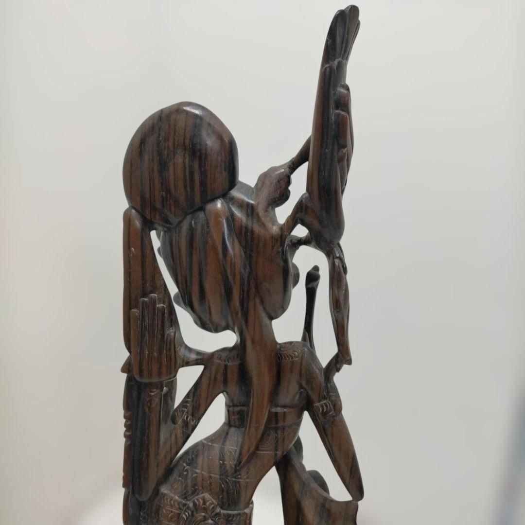 木彫り 女性像 天女風 置物 彫刻 オブジェ 中国美術 木製 260115-4T 木彫り 女性像 天女 女神 中国美術風 彫刻 置物 大型 約50cm 木製