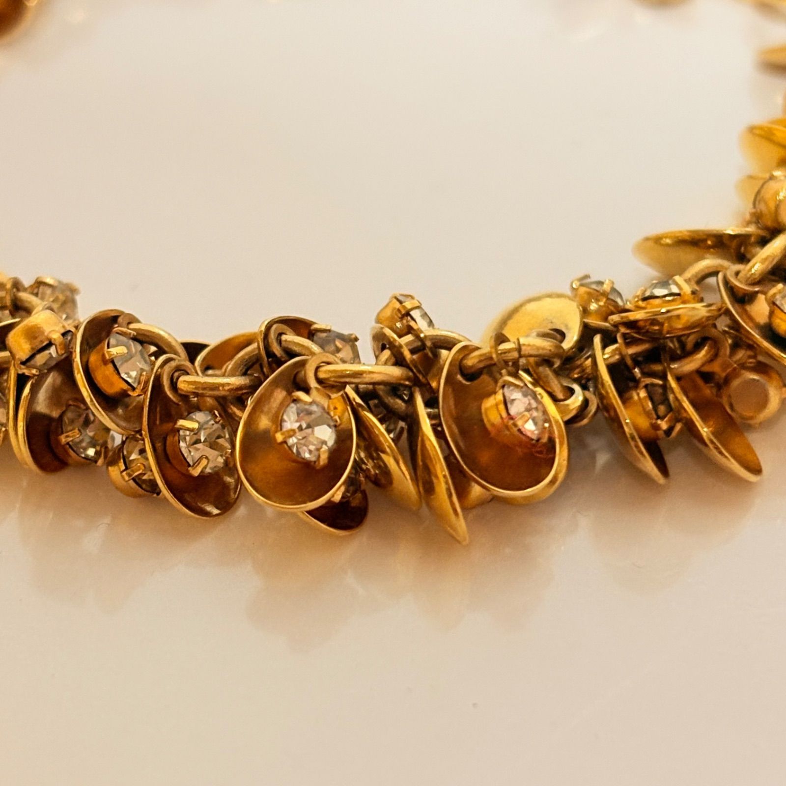 極美品/1960s】Vintage ブレスレット 豪華 ラインストーン ゴールド 極美品/1960s】Vintage ブレスレット 豪華 ラインストーン ゴールド