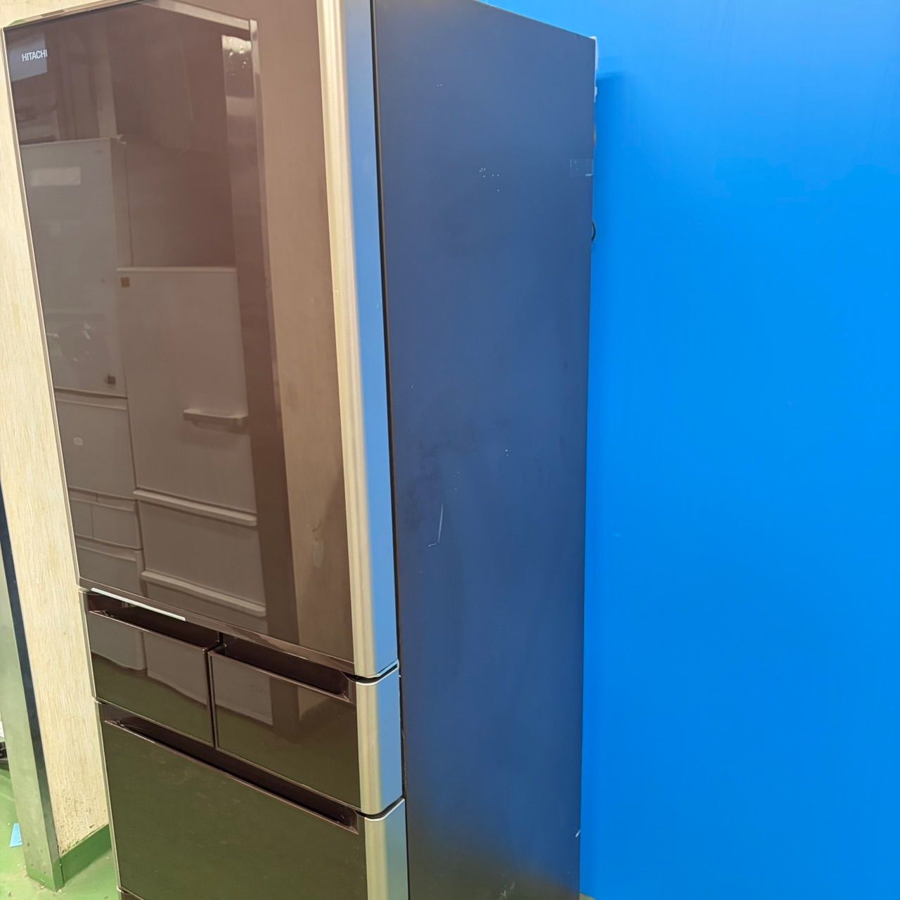 635 関東圏配送 大人気 鏡面デザイン 右開き 400L強 極美品 5ドア 今