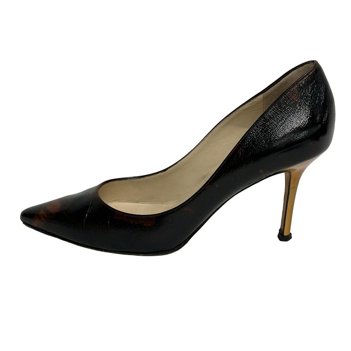 JIMMY CHOO(ジミーチュウ) パンプス 37 レディース - ブラウン×黒 