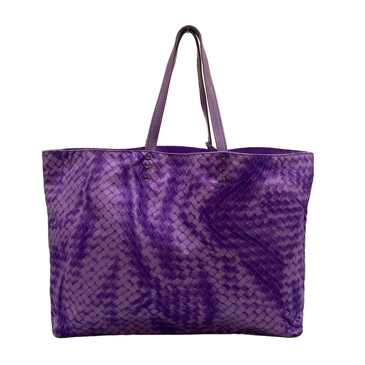 【美品】ボッテガヴェネタ トートバッグ イントレッチオリュージョン パープル BOTTEGA VENETA ボッテガ・ヴェネタ イントレッチオリュージョントート