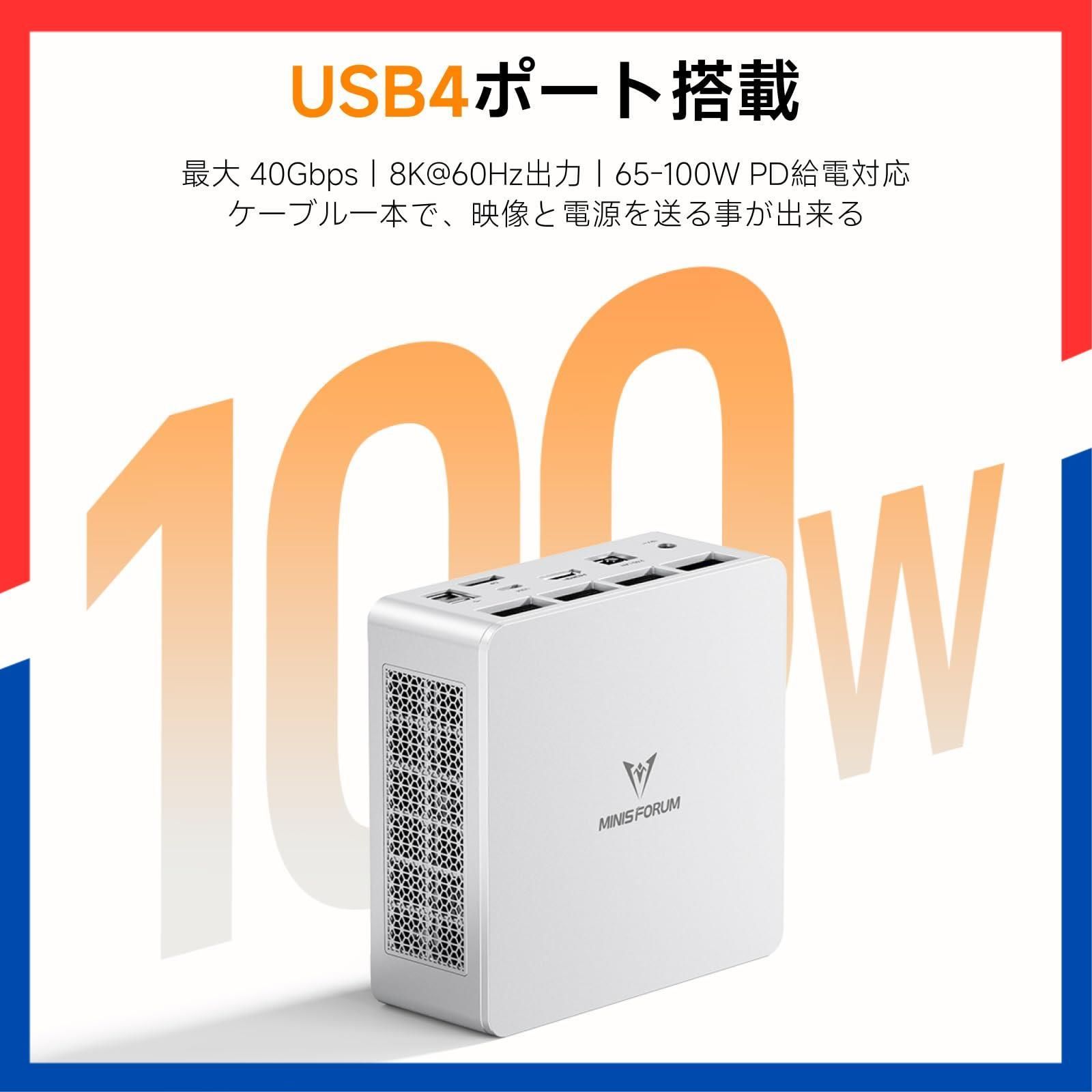 商品 グラフィック 740 M HDMI 2.1 Radeon ミニパソコン Pro |DP 1.4|USB 4 11 Windows SSD 3画面出力 1 TB 16 GB LPDDR 5-6400 2.5 Gbps 7545 U 5 Ryzen LAN|Wi-Fi 6