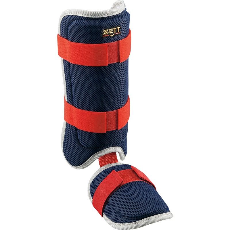 【激レア】WPTデック♠赤青セット zett(ゼット) レッグガード 野球ソフト打者用 防具 (bll325c-2964)26SS