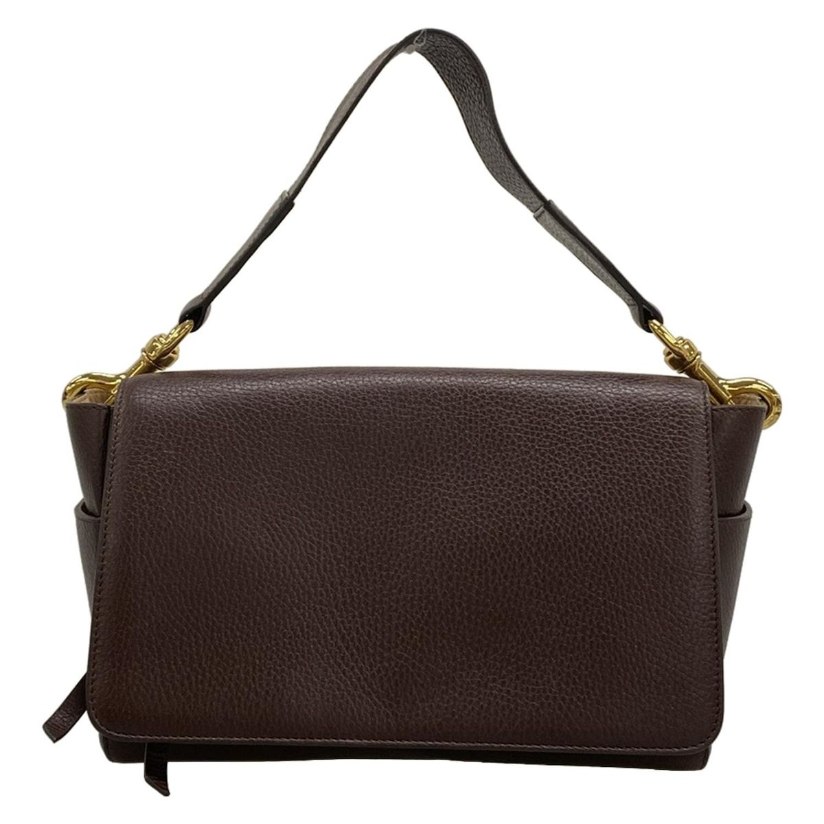 【美品✨】J&Mデヴィッドソン ハンドバッグ クロコ型押し ダークブラウン 未使用品】J&M DAVIDSON ジェイアンドエムデヴィッドソン 本革 クロコ