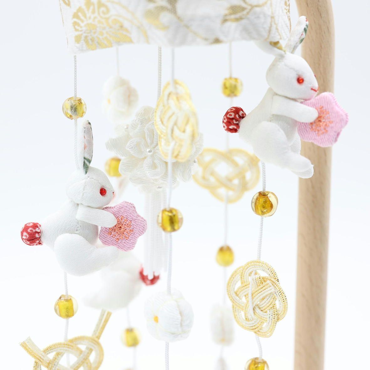 吊るし飾り つるし雛 つるし飾り さげもん 【はく五連 極小】 スタンド