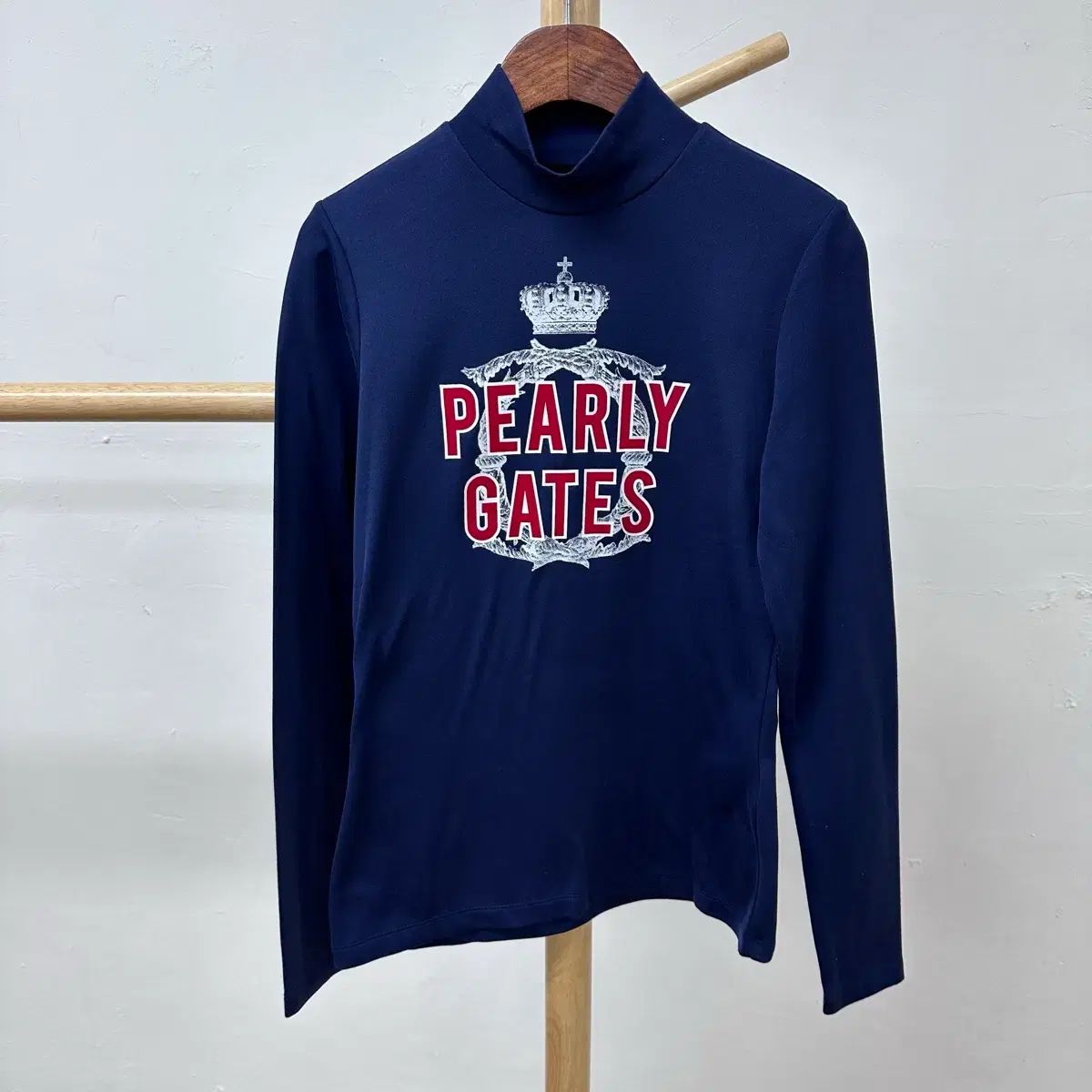 パーリゲイツ　ネイビー タートルネックシャツ パーリーゲイツ ゴルフウェア タートルネック長袖Tシャツ ネイビー 0