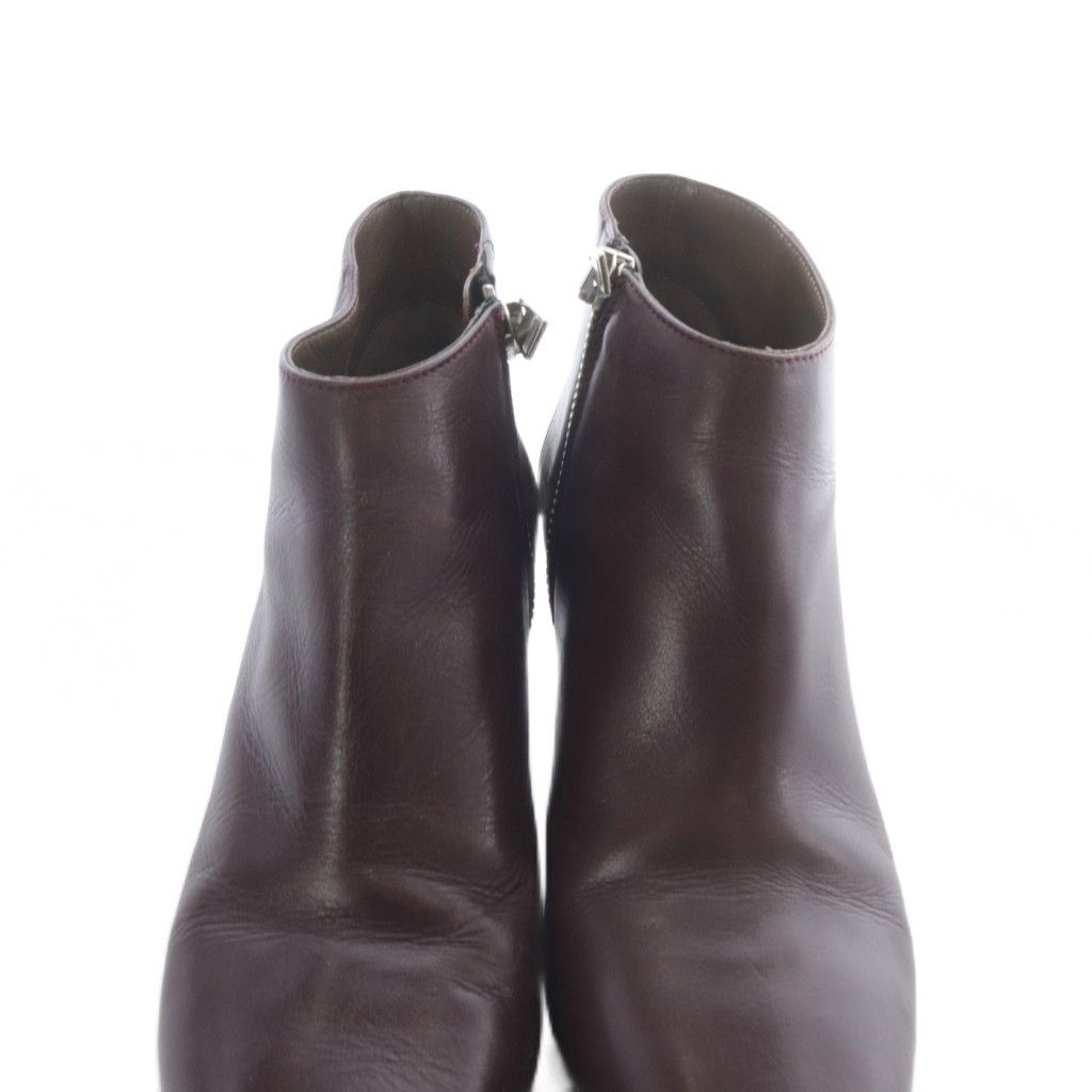 マルニ MARNI ショートブーツ レザー ピンヒール 36 エンジ - メルカリ