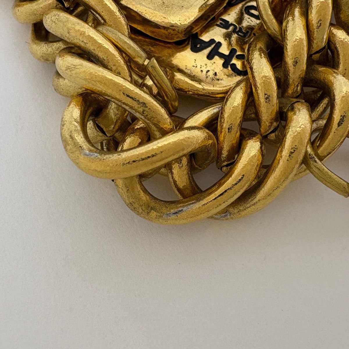 シャネル CHANEL ロゴ チャーム ブレスレット 腕輪 チェーン ココ