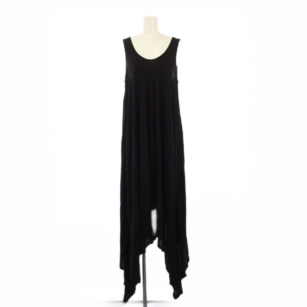 ヨウジヤマモト　YOHJI YAMAMOTO　ノースリーブワンピース　シースルー ヨウジヤマモト YOHJI YAMAMOTO B ノースリーブワンピース ロング 2 黒