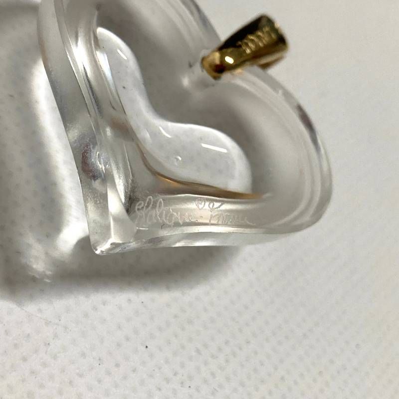 ラリック LALIQUE ハート ペンダント クリスタル ネックレス トップ