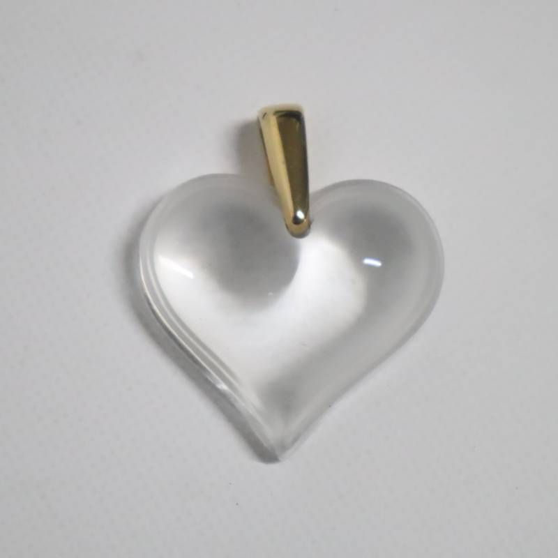 ラリック LALIQUE ハート ペンダント クリスタル ネックレス トップ