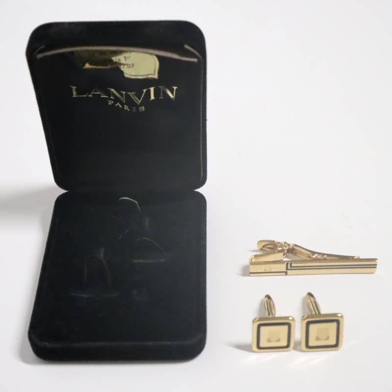 ランバン LANVIN カフス カフリンクス ネクタイピン セット ゴールド
