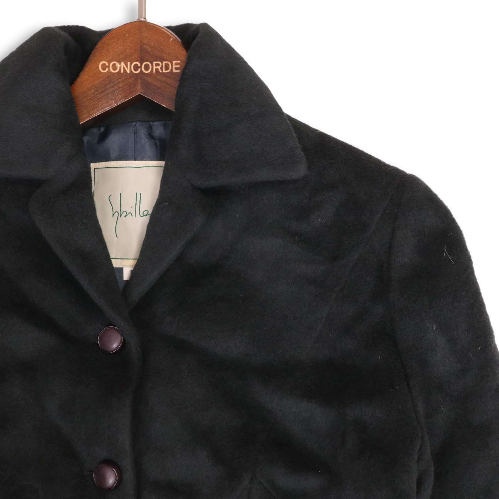 Sybilla シビラ 秋冬☆ ウール アンゴラ混 ロング コート Sz.M