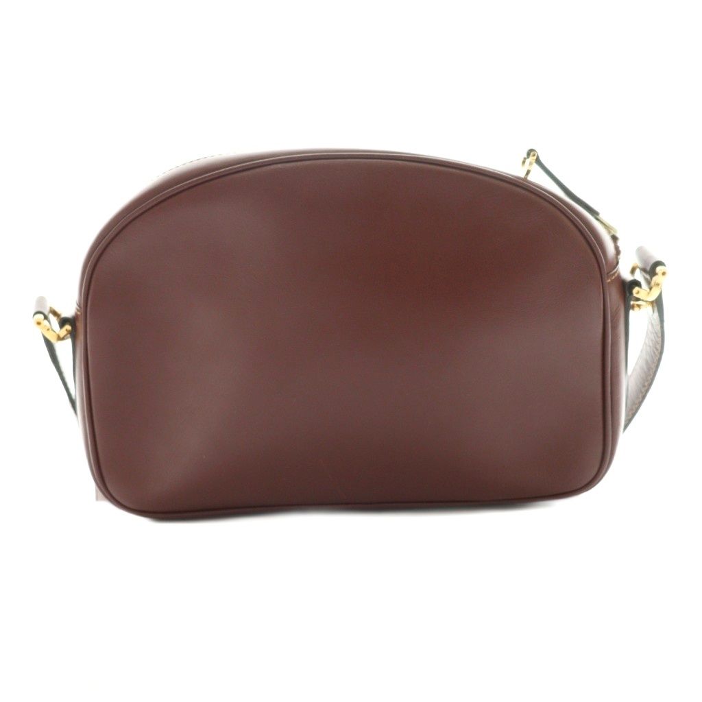 カルティエ Cartier マストライン ショルダーバッグ レザー ボルドー