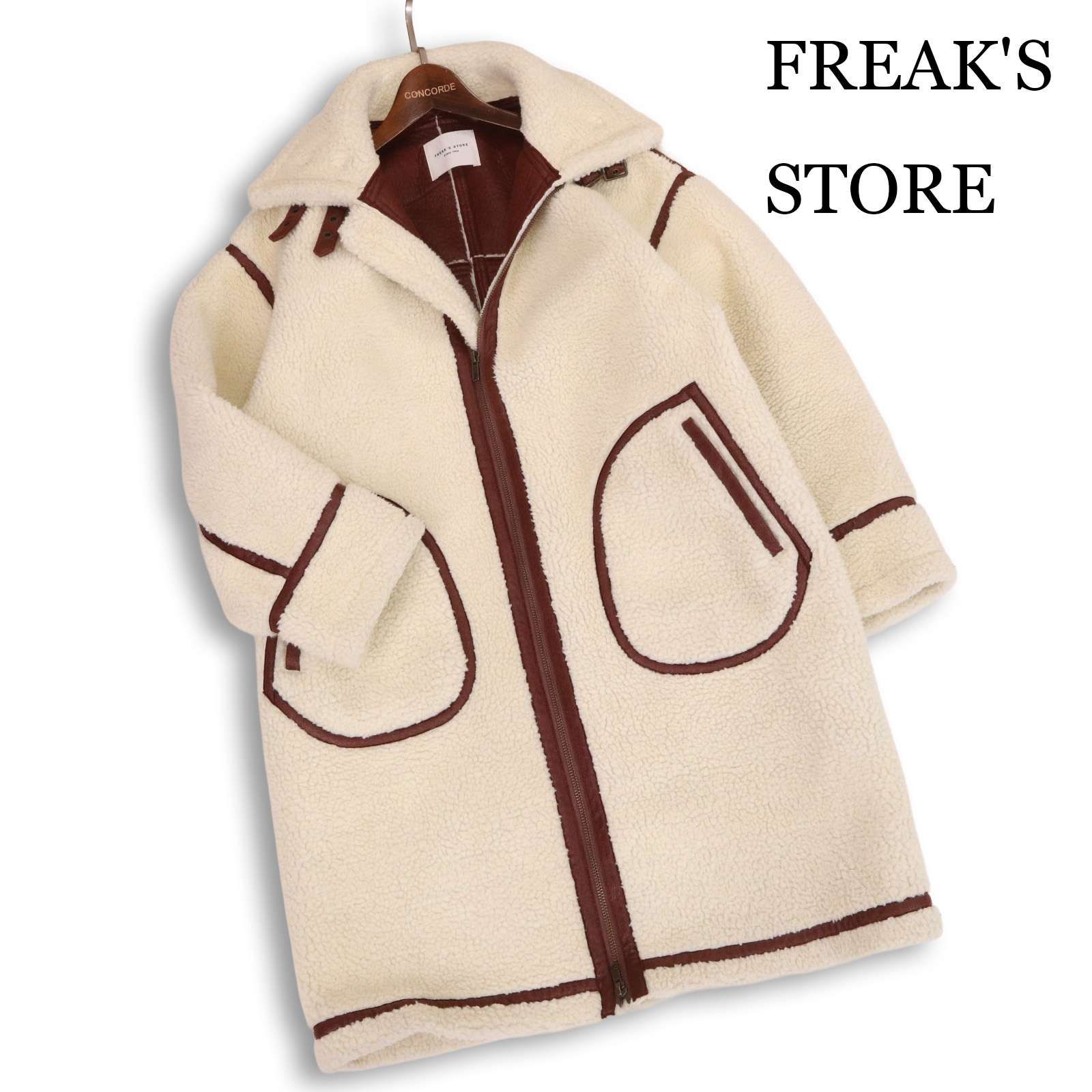 最終値下げ 新品未使用 FREAK' STORE フェイクムートンコート FREAK'S STORE フリークスストア 秋冬☆ ボア フェイク ムートン