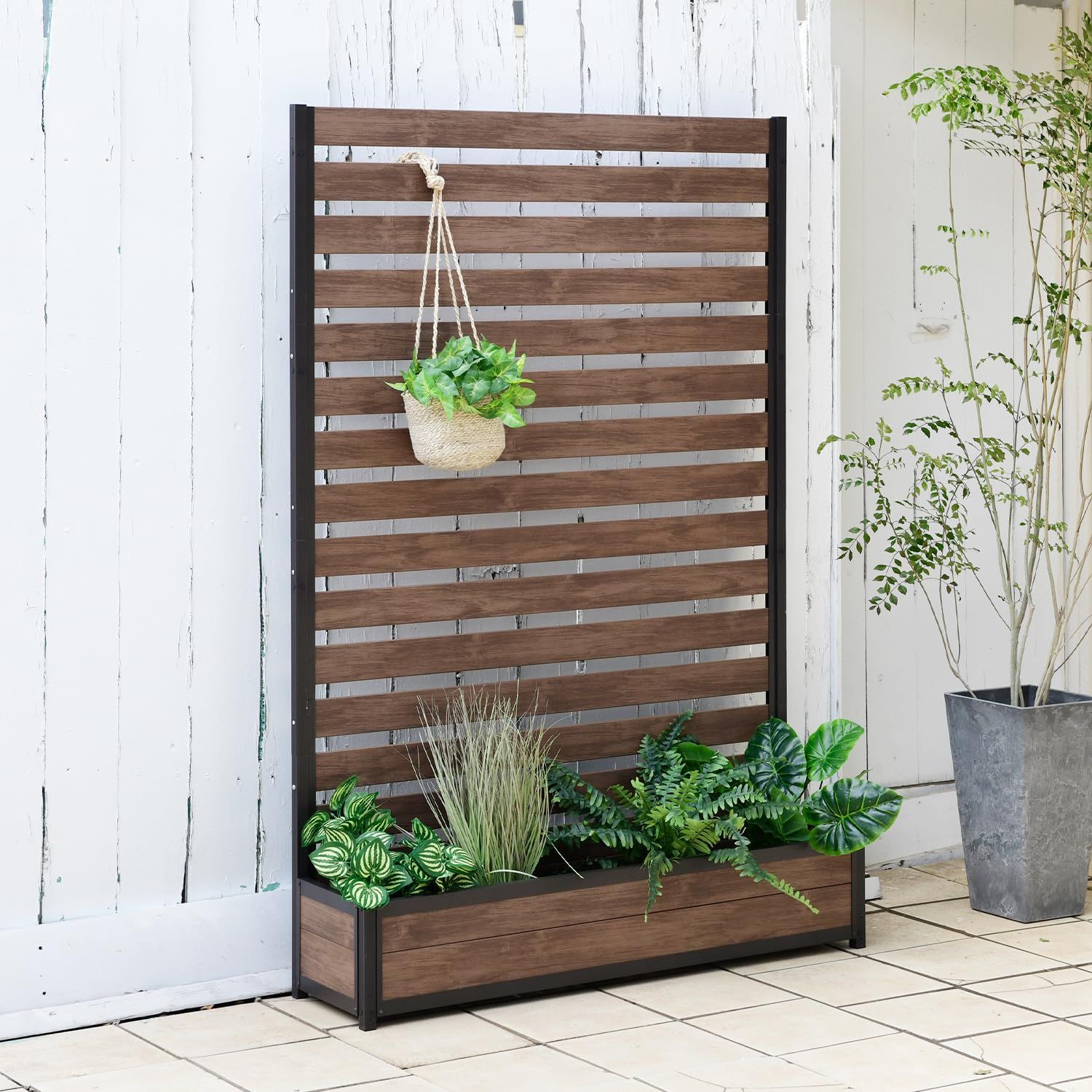 新品 ガーデンマスター(Gardenmaster) プランターフェンス 木目調 幅