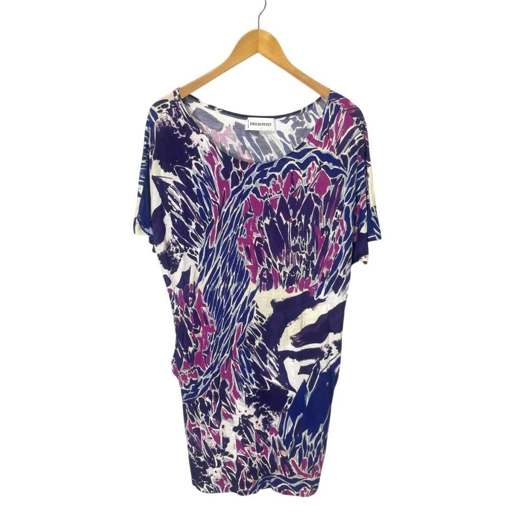 エミリオプッチ EMILIO PUCCI ワンピース プルオーバー 半袖 総柄 ひざ