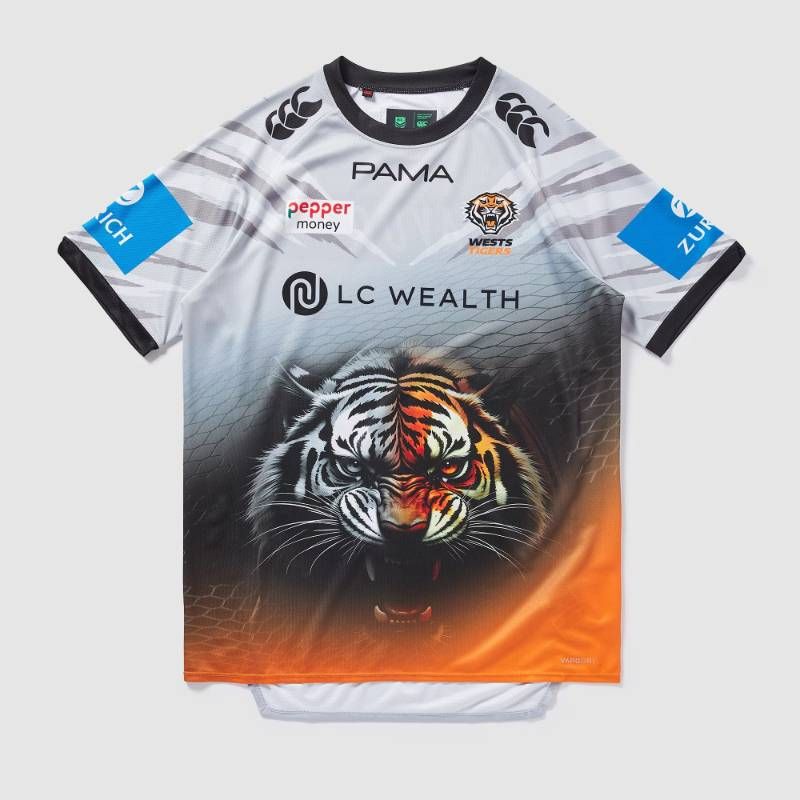 【送料無料・匿名配送】カンタベリー Canterbury ラグビーリーグ タイガース 2026 トレーニングTシャツ マルチ 並行輸入 新品 日本未発売 NRL