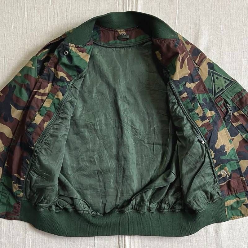 unknown 迷彩 カモフラージュ 総柄 MA-1 短丈フライトジャケット