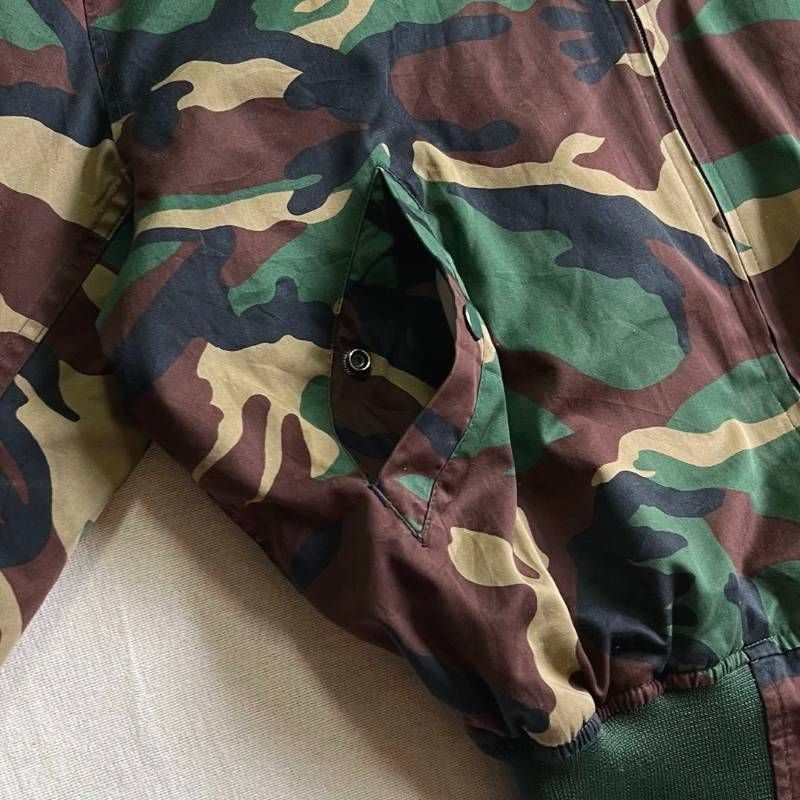 unknown 迷彩 カモフラージュ 総柄 MA-1 短丈フライトジャケット