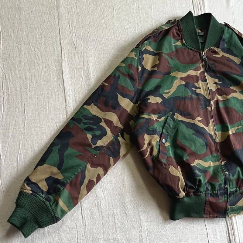 unknown 迷彩 カモフラージュ 総柄 MA-1 短丈フライトジャケット