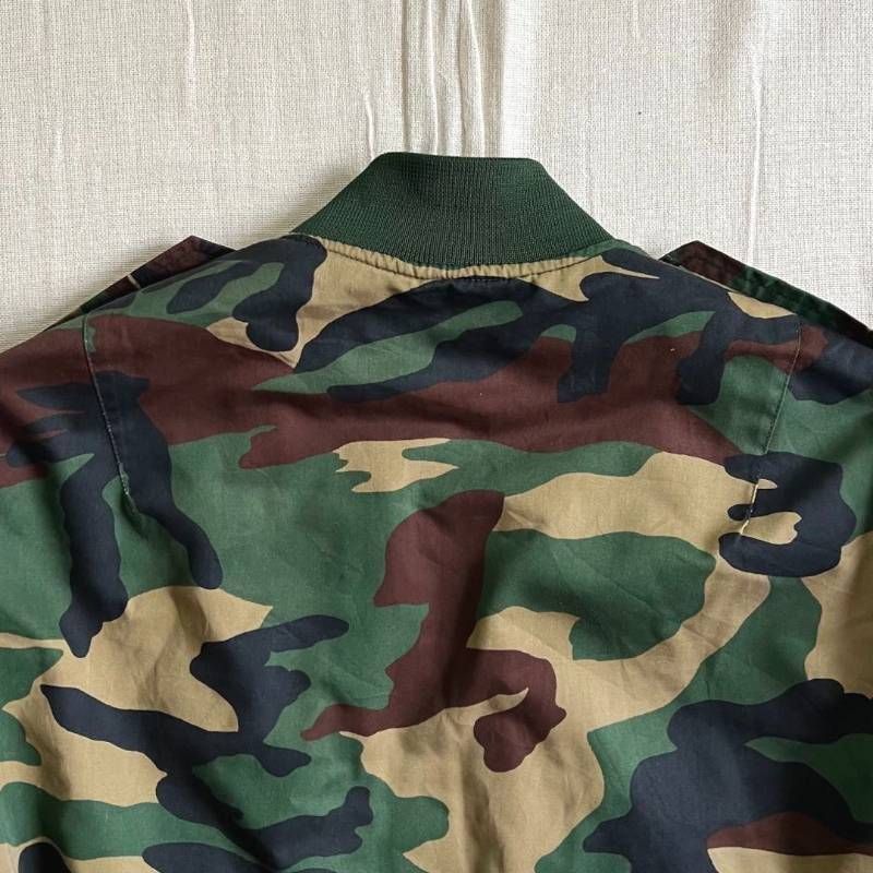 unknown 迷彩 カモフラージュ 総柄 MA-1 短丈フライトジャケット
