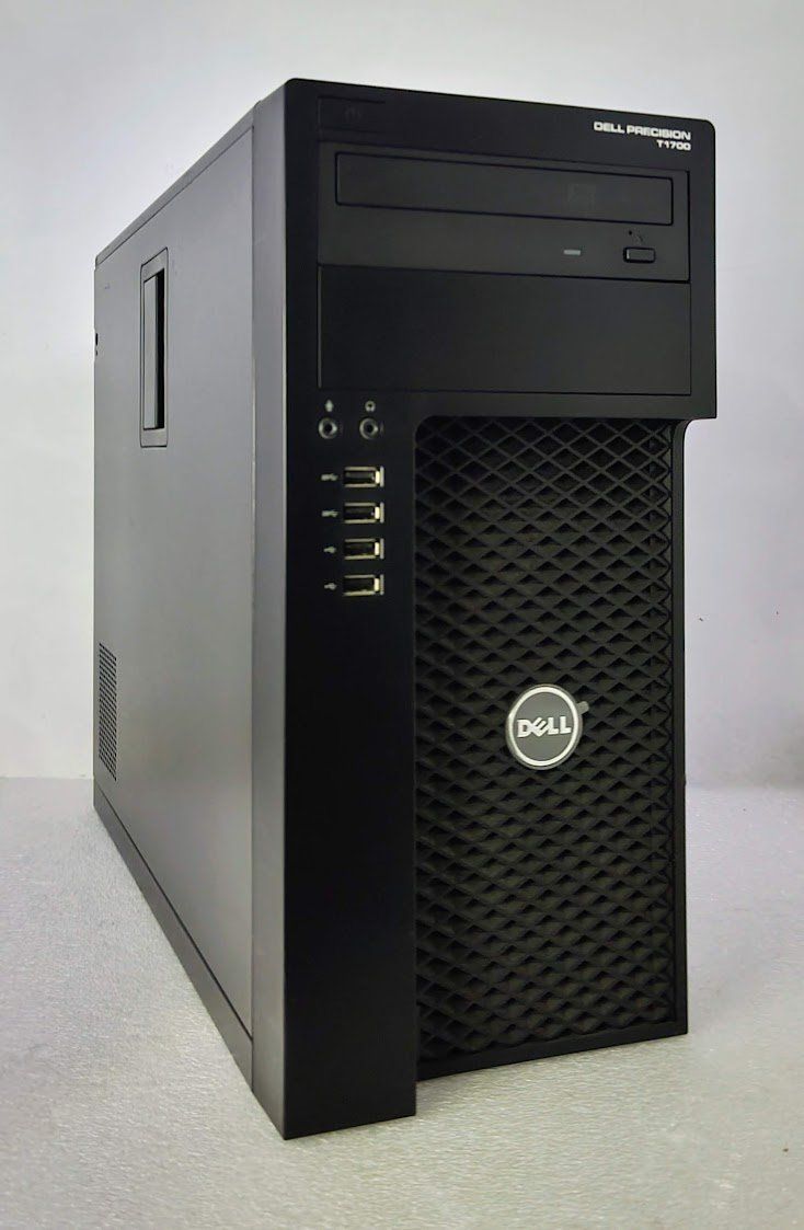 ★グラボ搭載 快適メモリ 格安タワー型WS Dell Precision Tower 1700 (4コア Xeon E3-1220 v3 3.1GHz/8GB/500GB*2/DVDRW/Quadro 410)
