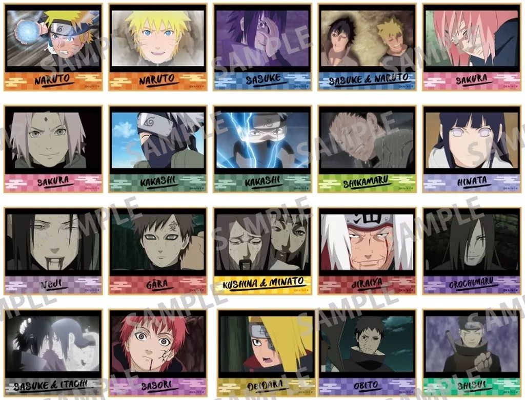 紙製品 全20種セット NARUTO-ナルト- 疾風伝 トレーディングミニ色紙 場面写