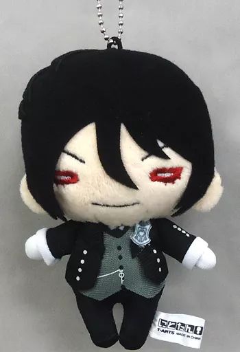 ぬいぐるみマスコット ぬいぐるみバッジ セバスチャン ミカエリス にとたん ボールチェーン付ぬいぐるみ 黒執事 文教堂 アニメガ