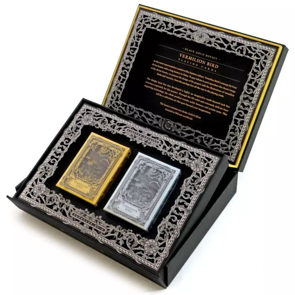 おもちゃ VERMILION BIRD PLAYING CARDS トランプ BLACK GOLD BOX SET