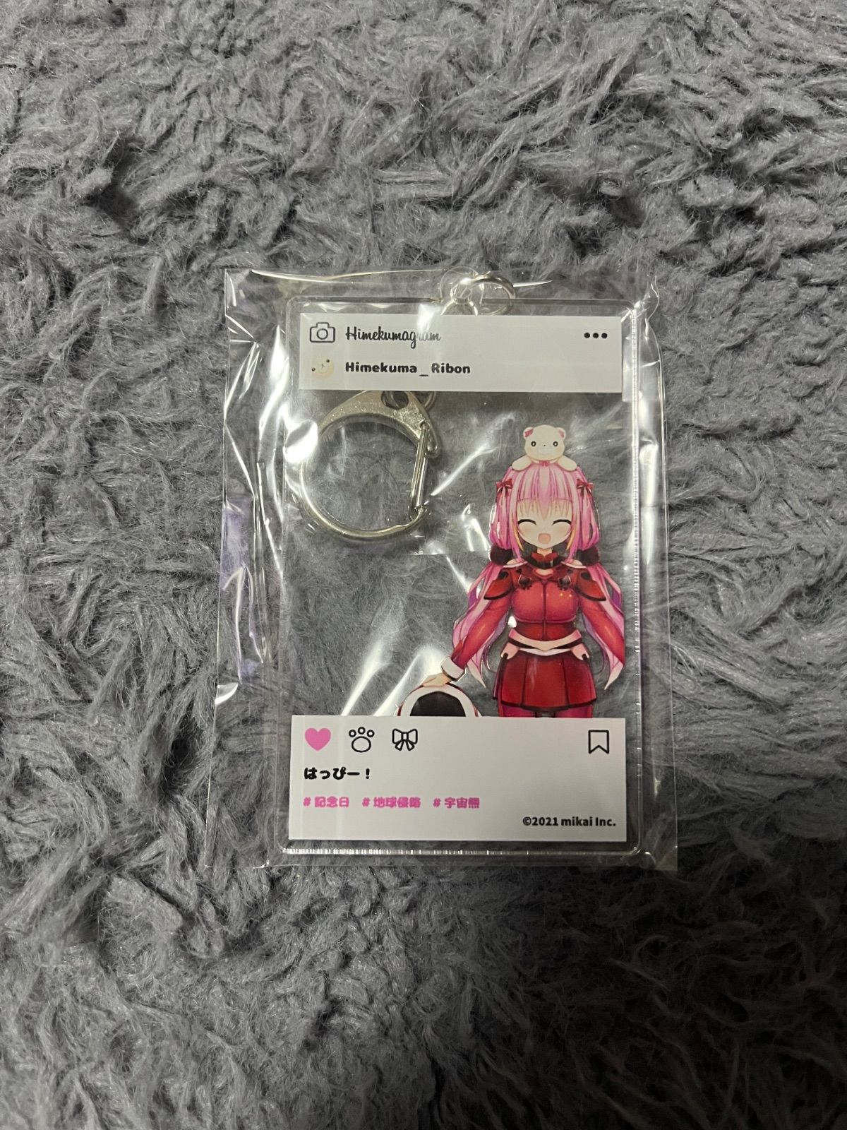 Re Act 姫熊りぼん SNS風アクリルキーホルダー