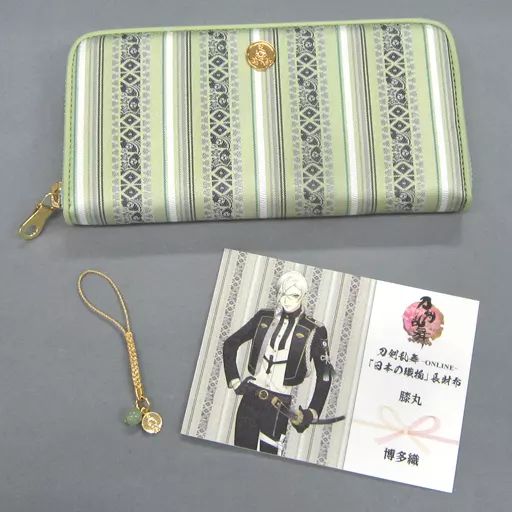 財布 パスケース キャラクター 膝丸モデル 長財布 博多織 刀剣乱舞-ONLINE-×日本の織物