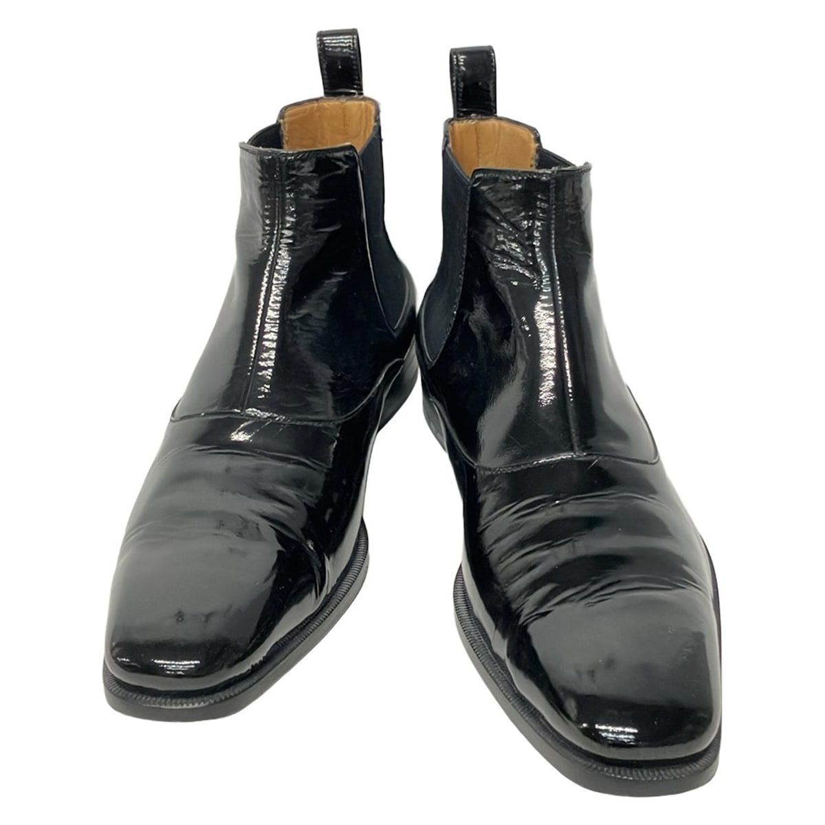 GUCCI(グッチ) ショートブーツ 40 1/2 メンズ - 黒 サイドゴア レザー