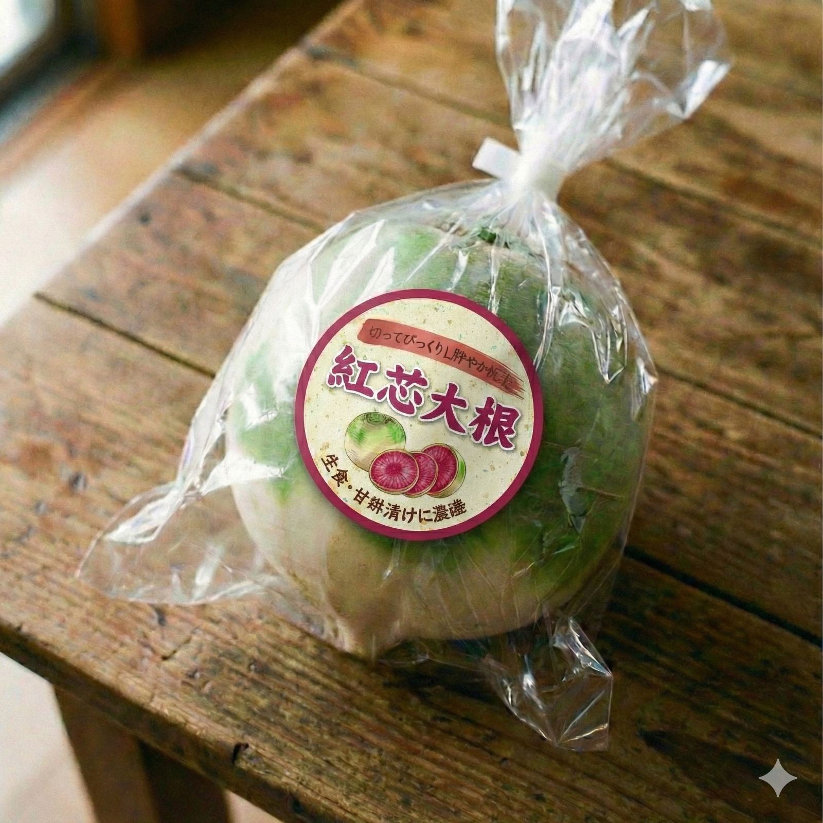 名入れ 農園名入り 紅芯大根 品種シール ｜初回データ作成費込