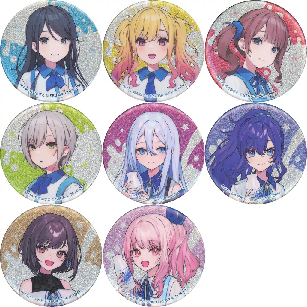バッジ ビンズ 全8種セット プロジェクトセカイ カラフルステージ! feat 初音ミク ローソン グリッター缶バッジB
