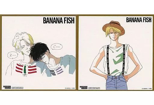 中古】紙製品 アッシュ＆英二 ミニ色紙セット 「BANANA FISH イラスト