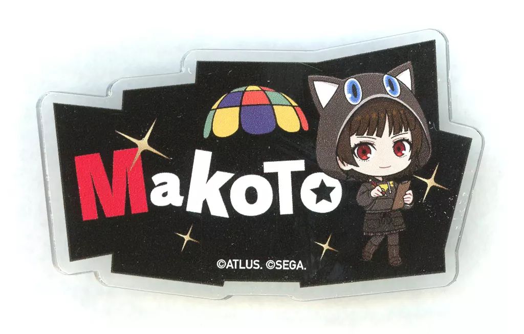 バッジ　ペルソナ5　新島 真　ふぉーちゅんアクリルバッジ 中古】バッジ・ピンズ 新島真 「『ペルソナ5 ザ・ロイヤル