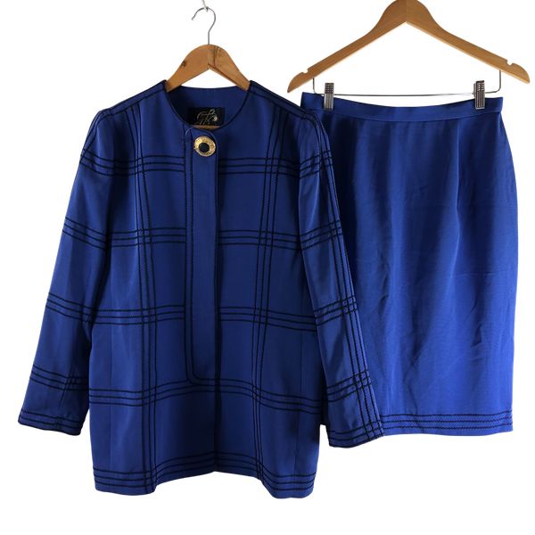 イタリヤ 伊太利屋 セットアップ スカートスーツ ビジューボタン