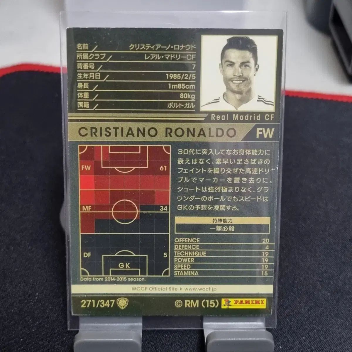 パニーニ 15-16 クリスティアーノ ロナウド サッカーカード - メルカリ