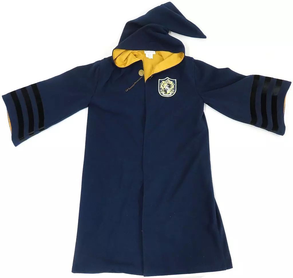コスプレ衣装 ハッフルパフ ヴィンテージホグワーツ ローブ ネイビー×イエロー キッズサイズ ファンタスティック ビーストと黒い魔法使いの誕生