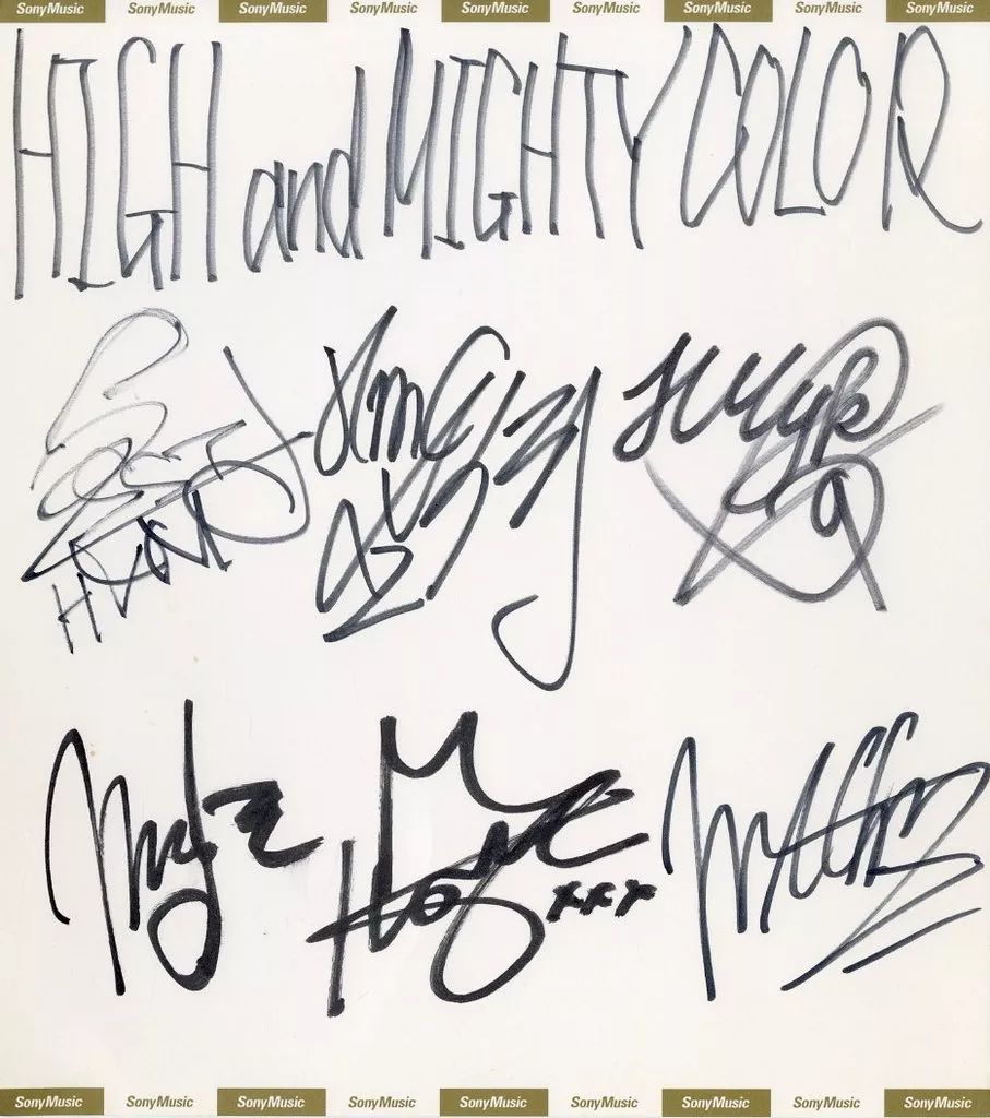 中古】紙製品 HIGH and MIGHTY COLOR 直筆サイン色紙(ソニー