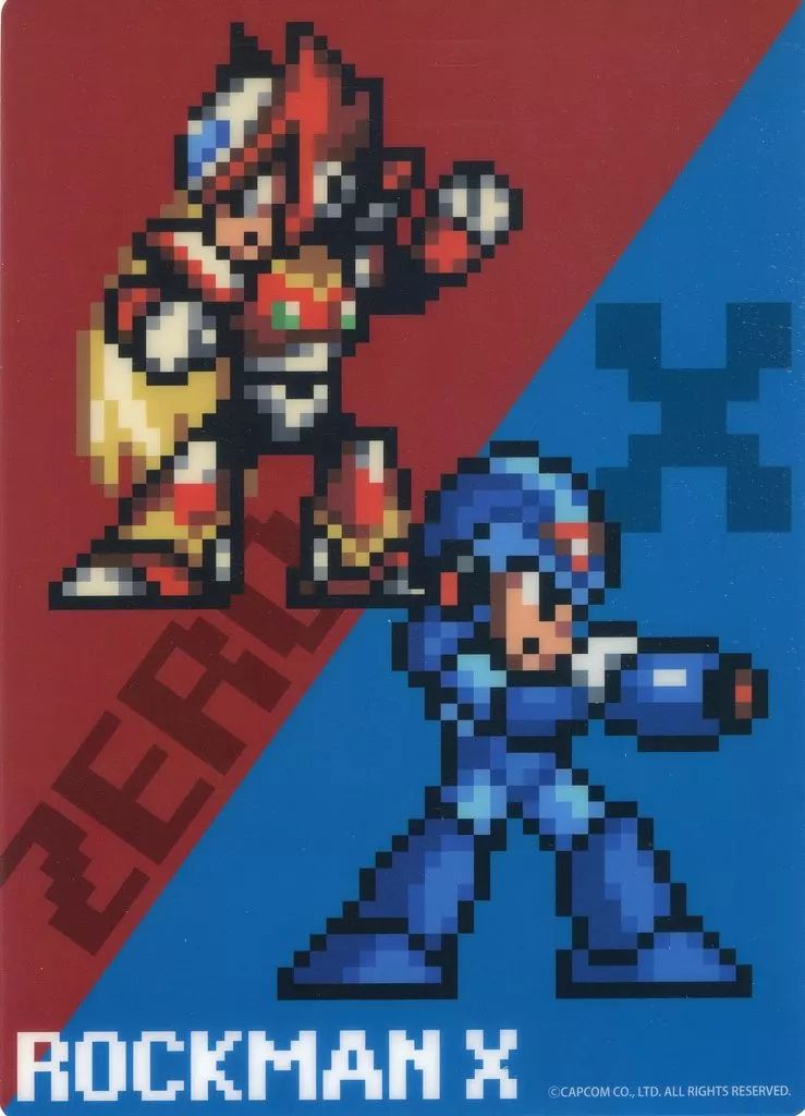 中古】下敷き エックス＆ゼロ 「ロックマン POP UP SHOP in マルイ B5