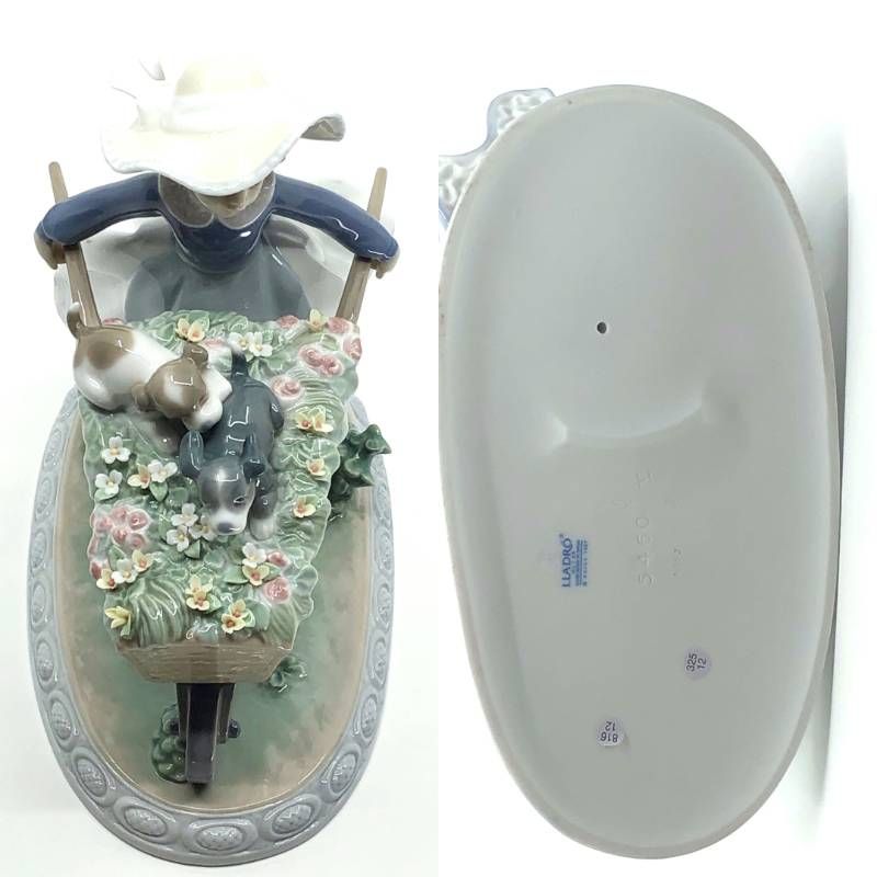 LLADRO リアドロ　5460 美品】LLADRO リヤドロ／乗せてあげる 5460／陶器／マルチカラー